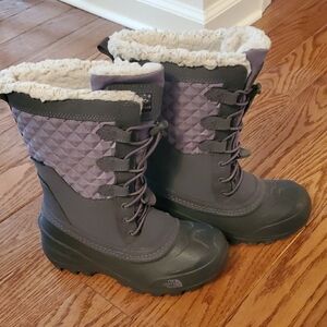 THE NORTH FACE Shellista Lace III Kids Snow Boots Youth Size 3 Waterproof